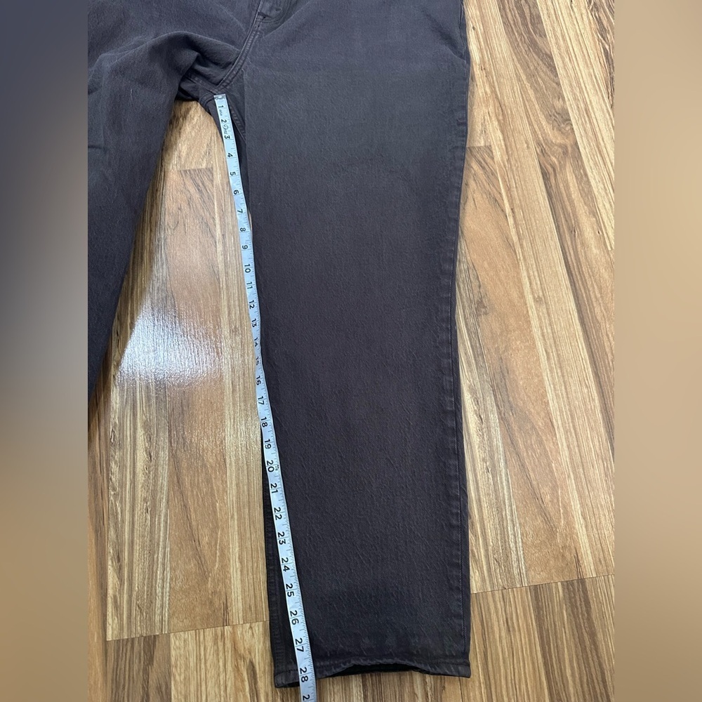 Abercrombie & Fitch Curve Love 90s Straight Ultra High Rise Jeans Brown 35/20R - Picture 6 of 9